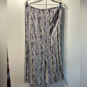 Purple and Teal Snake Print Women's Skirt